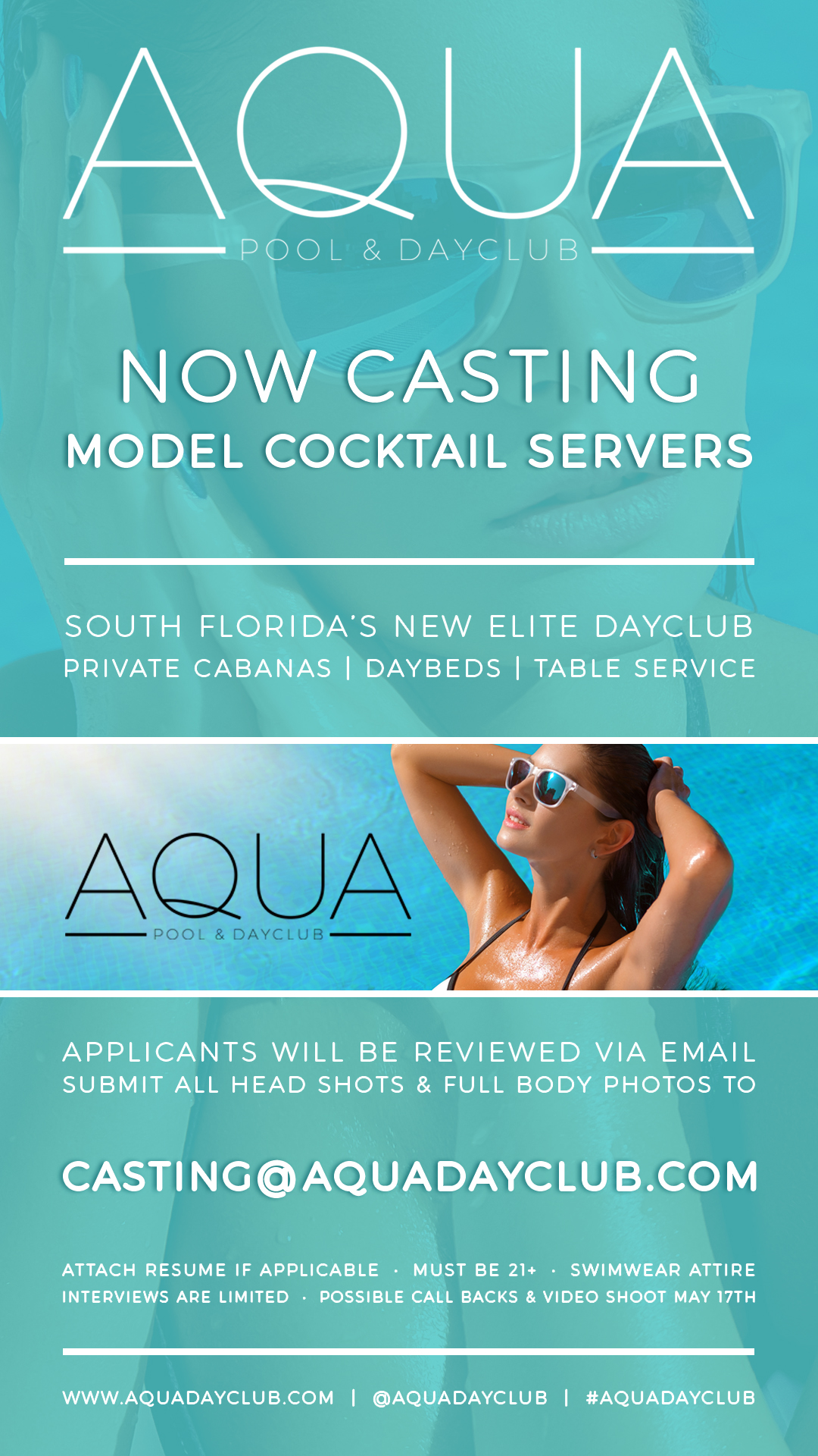 Casting Model Cocktail Servers
